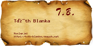 Tóth Blanka névjegykártya