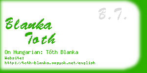 blanka toth business card