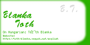 blanka toth business card